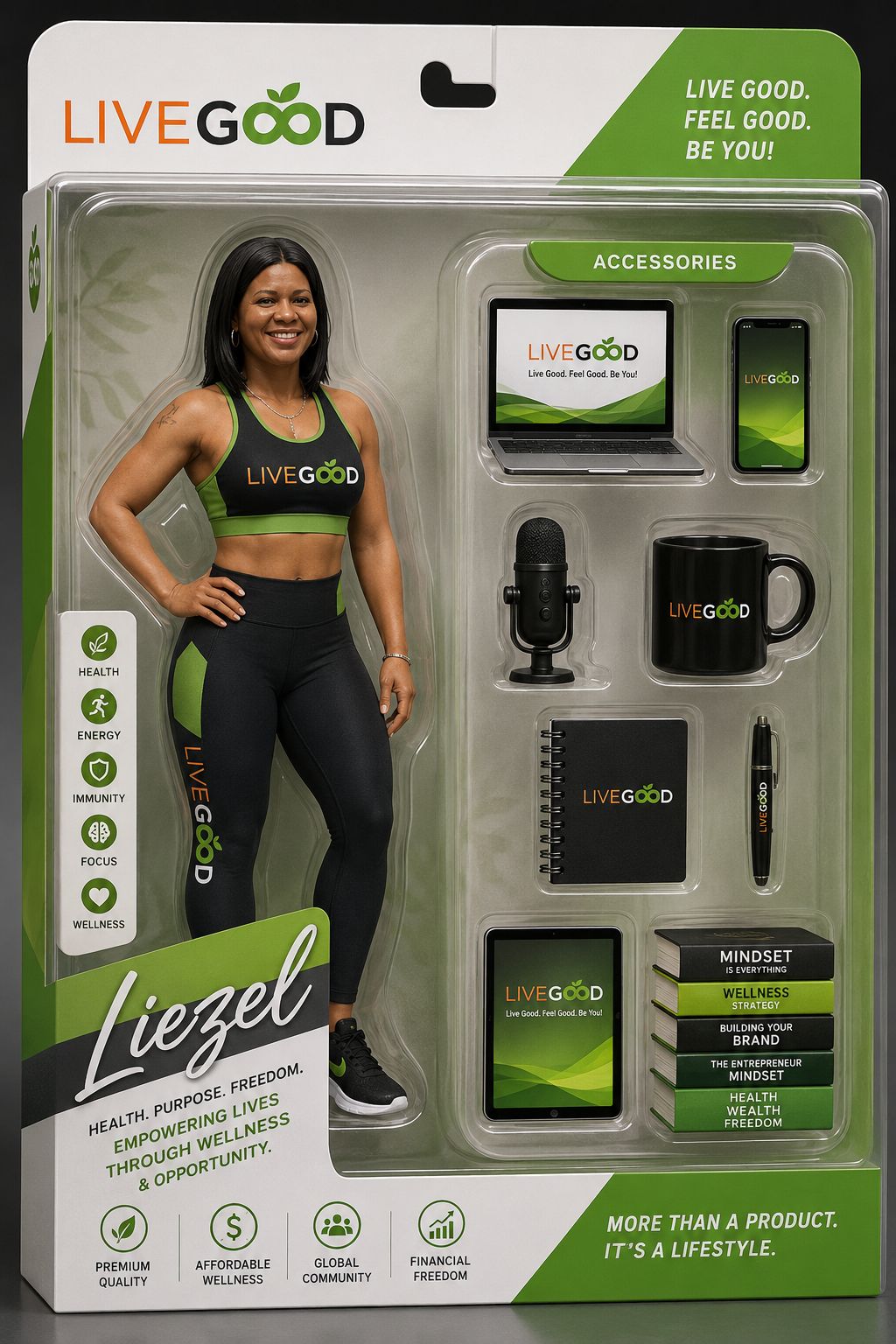 Wellness brand identity created for ICA member Liezel